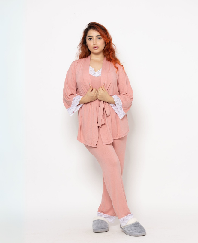 Set 3 Pièces en Coton Brodé